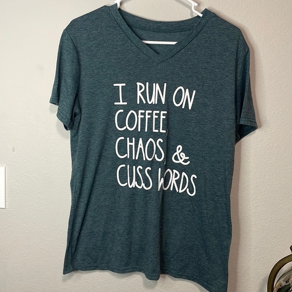 Coffee, chaos, and cuss words tee - Picture 1 of 2